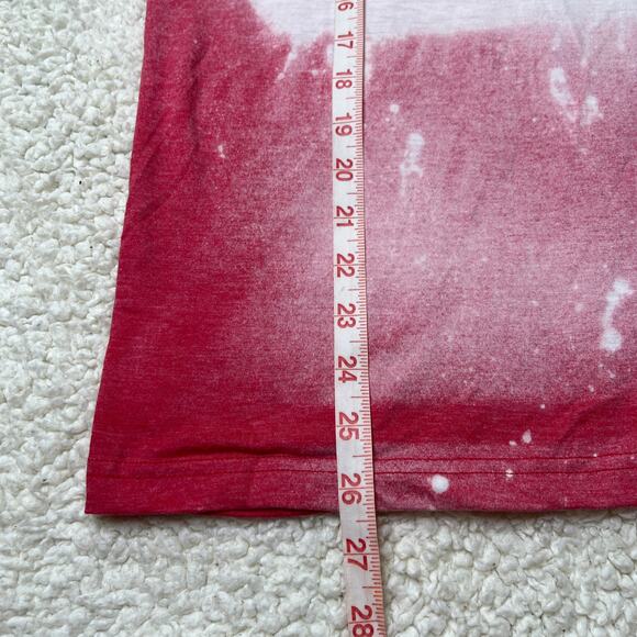 Americana Red Bleached Wine Tee Small - Picture 6 of 7